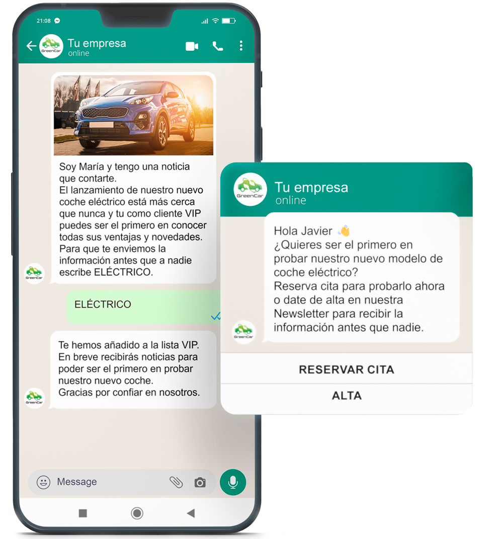 Serviço ao cliente por meio de Business WhatsApp